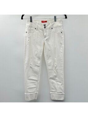 Astor White Distressed Cropped Denim Jeans Size 3